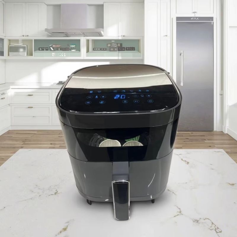 6l Smart Air Fryer Oven Stainless Steel Multifungsi Square Kecil Sehat Listrik Untuk Rumah Tangga