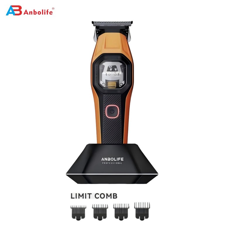 ANBOLIFE Trimmer Rambut Profesional dengan Motor Vektor 12000RPM dan Microchip Magnetic Motor USB Power untuk penggunaan rumah tangga dan komersial