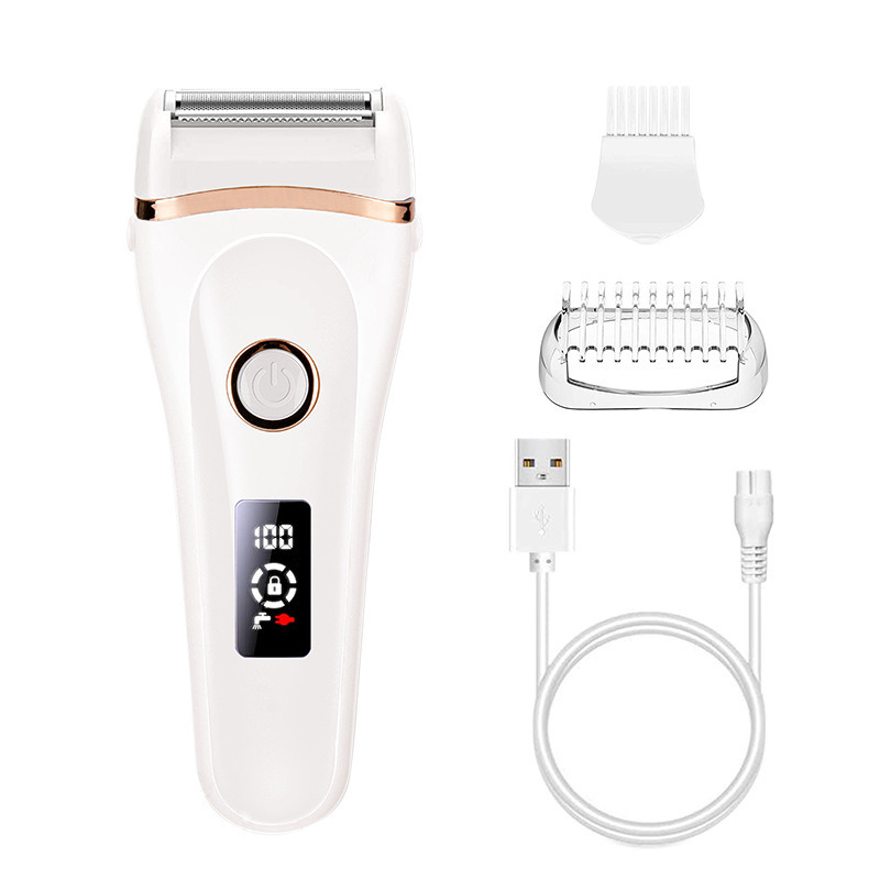 USB Reshable Electric Shaver and Epilator dengan sparepart gratis Desain yang bisa dicuci dan pisau stainless steel untuk area pribadi